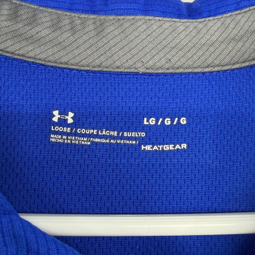 Under Armour HeatGear Mens Golf Polo Shirt Royal Blue Large - Picture 6 of 14